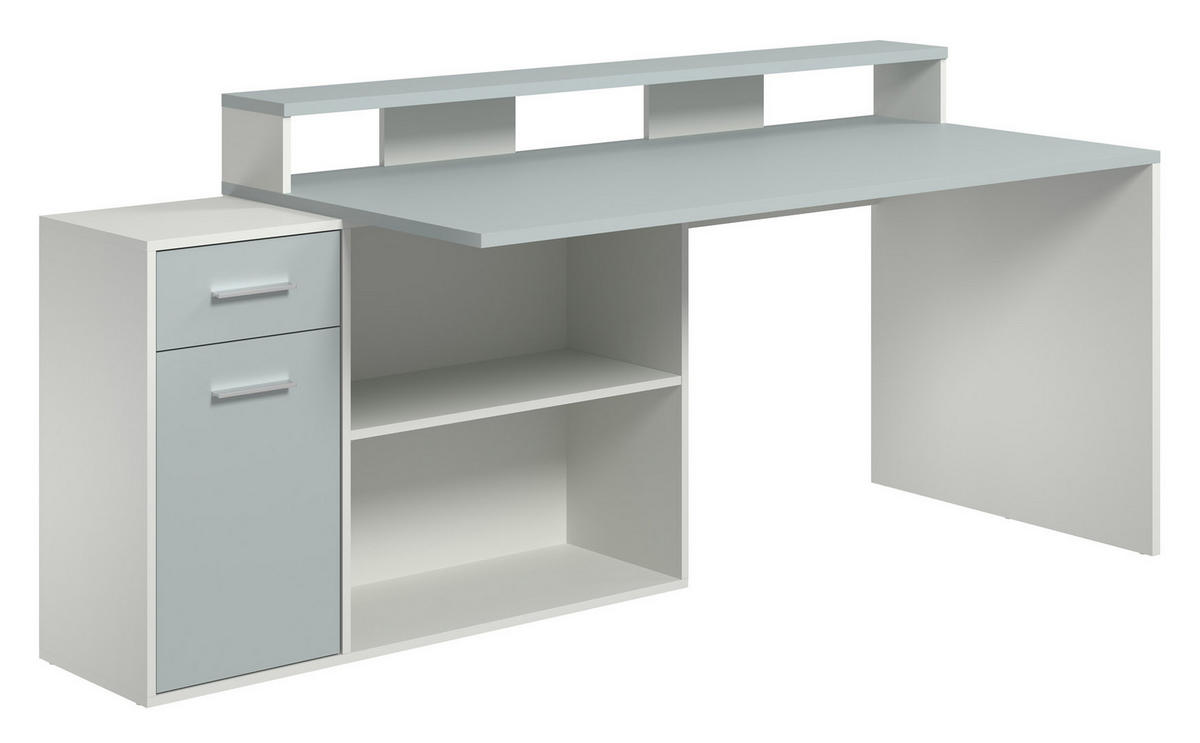SCHREIBTISCH Weiß - Weiß, Holzwerkstoff (115/160/91cm) - ebuy24