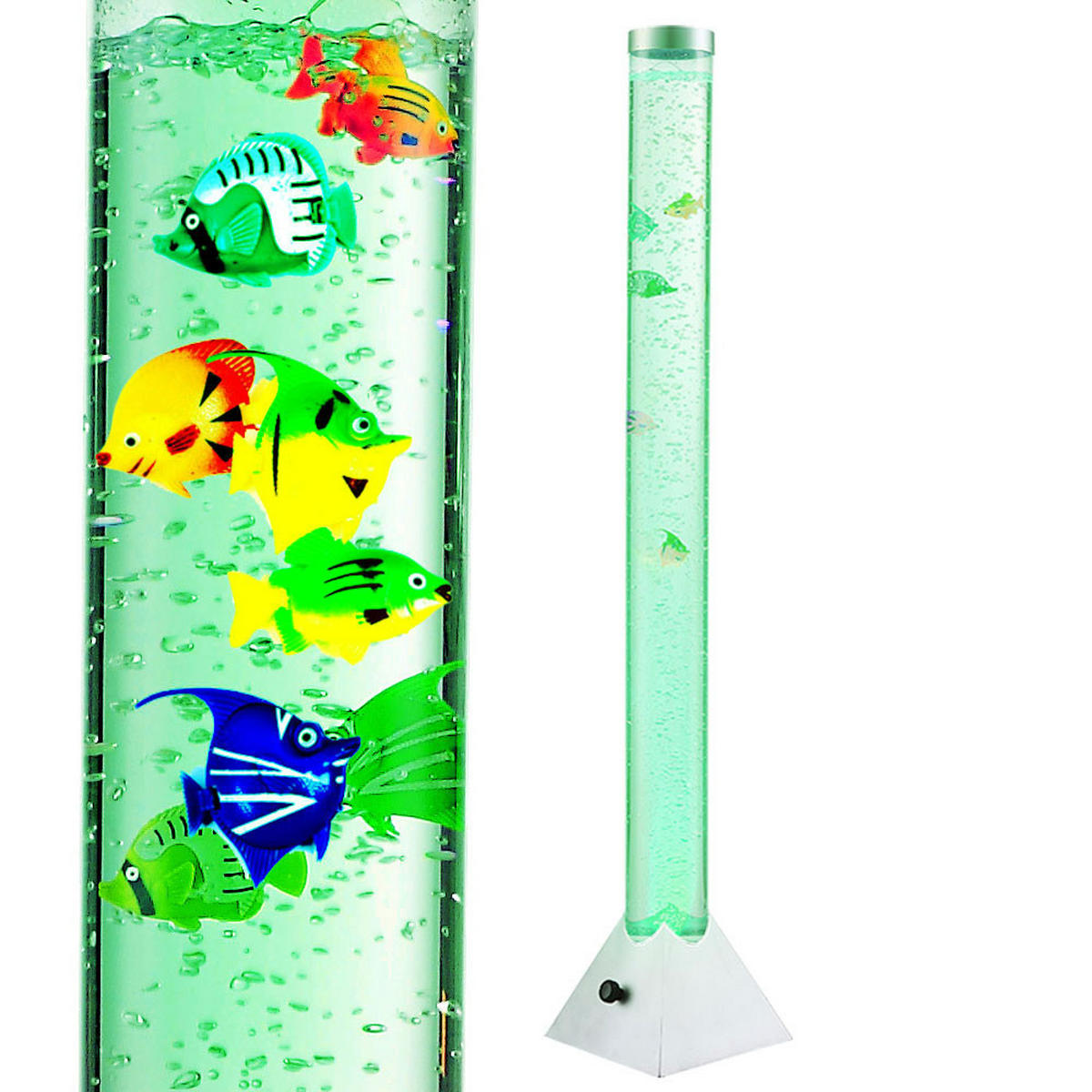 LED DEKOLEUCHTE Silber Kunststoff Acryl - Silberfarben, Kunststoff (21.5/21.5/119.5cm) - Globo Lighting