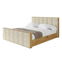 POLSTERBETT mit Bettkasten, Fußteil und Lattenrost, Boxbett mit Matratze H3/H4 - ENZO2-Z 180x200 Beige - Taupe, Holzwerkstoff/Textil (180/200cm) - ALTDECOR