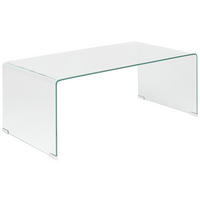 COUCHTISCH Glas transparent 100/50/40 cm Kendall - Transparent, Glas (50/100/40cm) - Beliani