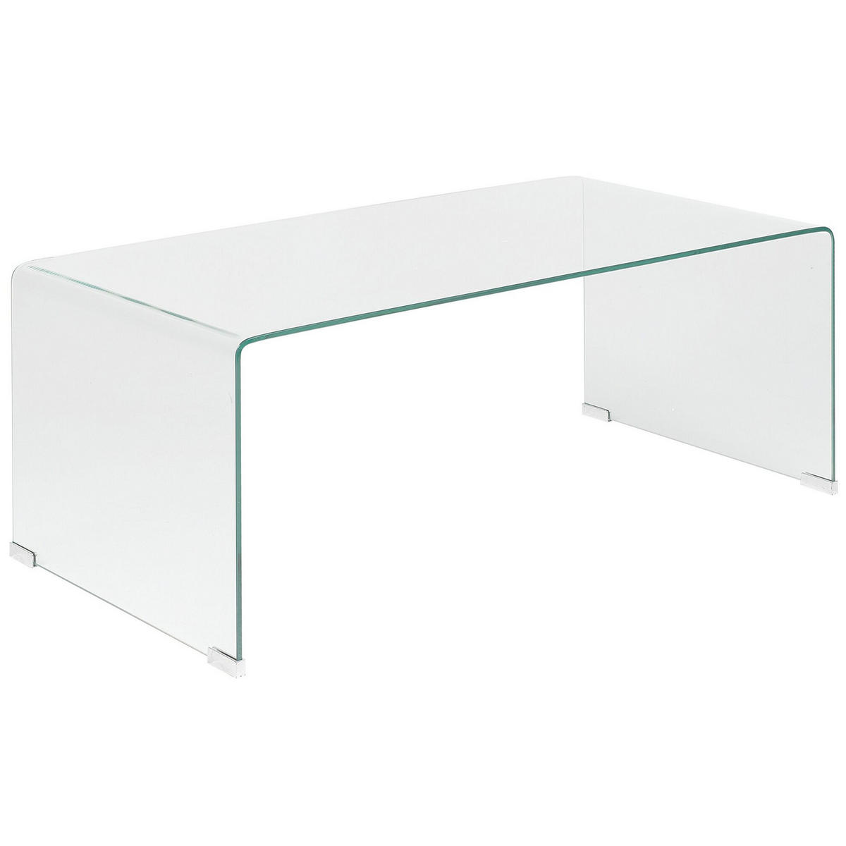 COUCHTISCH Glas transparent 100/50/40 cm Kendall - Transparent, Glas (50/100/40cm) - Beliani