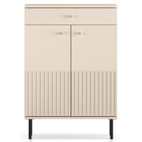 SCHUHSCHRANK Caletto Beige 68 cm - Beige/Goldfarben, Holzwerkstoff/Metall (68/98/34cm) - Selsey