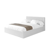 POLSTERBETT mit Bettkasten und Lattenrost, Boxbett ohne Matratze - PARI 180x200 Weiß - Weiß, Holzwerkstoff/Textil (180/200cm) - ALTDECOR