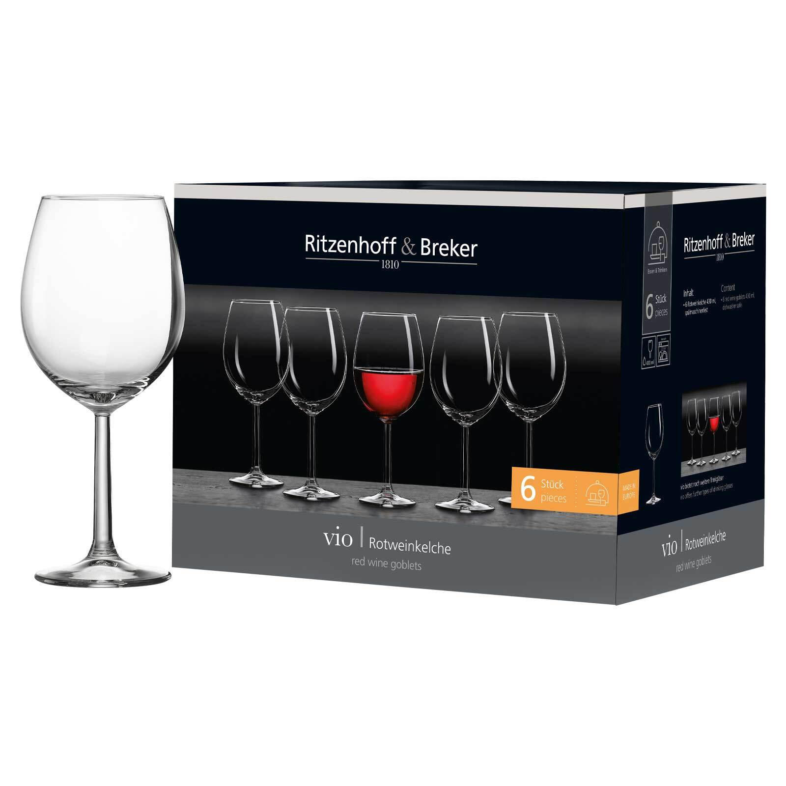 ROTWEINGLÄSER Vio transparent 430 ml 6er Set - Transparent, Glas (0.43L) - Ritzenhoff Breker