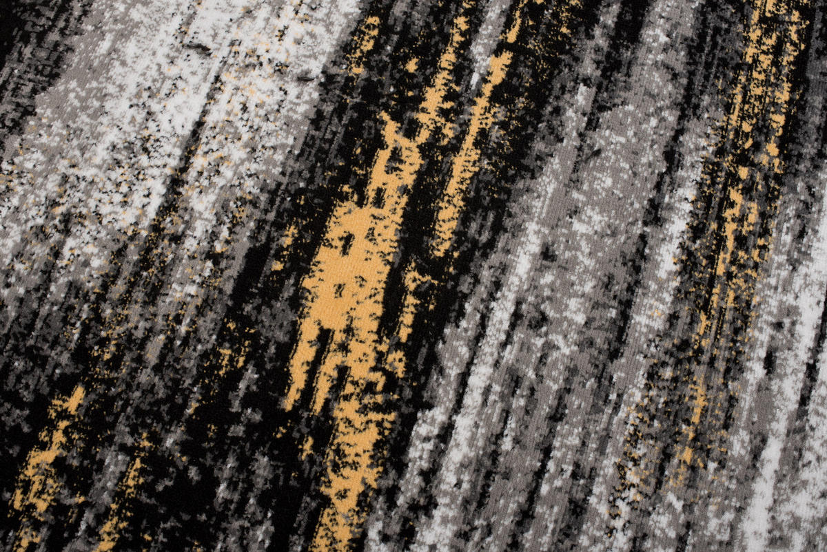 TEPPICH MAYA Schwarz Verwischt Streifen Meliert 200/300 cm - Schwarz, Textil (200/300cm) - Tapiso