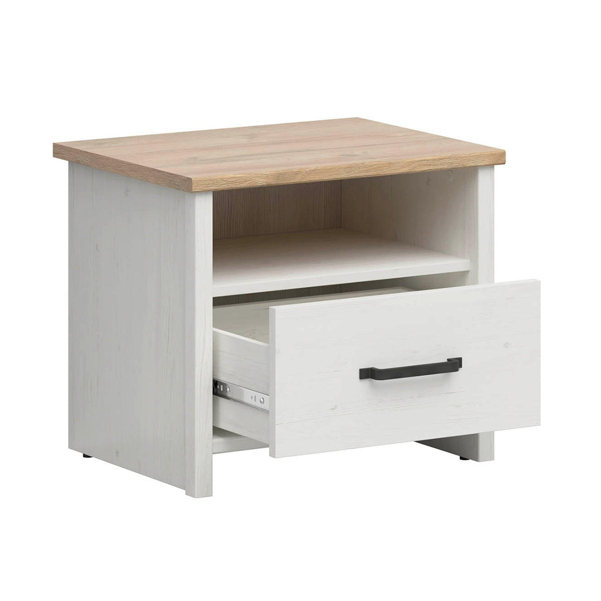 NACHTTISCH Aksel Weiß - Weiß, Holzwerkstoff (55/47.5/42.5cm) - Petits-meubles