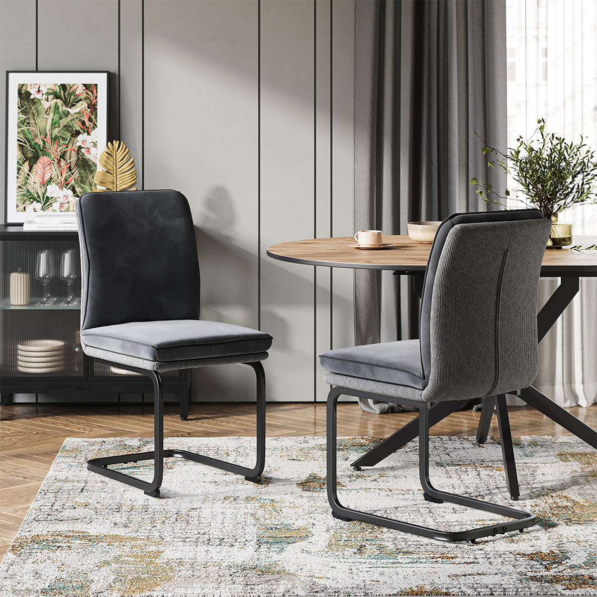 KONZOLOVÁ ŽIDLE Eleganza Antracit - antracitová, textil (49/95.5/63.5cm) - Vicco