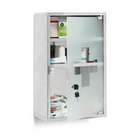 MEDIZINSCHRANK - Multicolor, Glas/Metall (30/50.5/18cm) - Relaxdays
