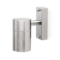 LED AUSSEN-WANDLEUCHTE Edelstahl Silber - Silberfarben, Metall (6/10/6cm)