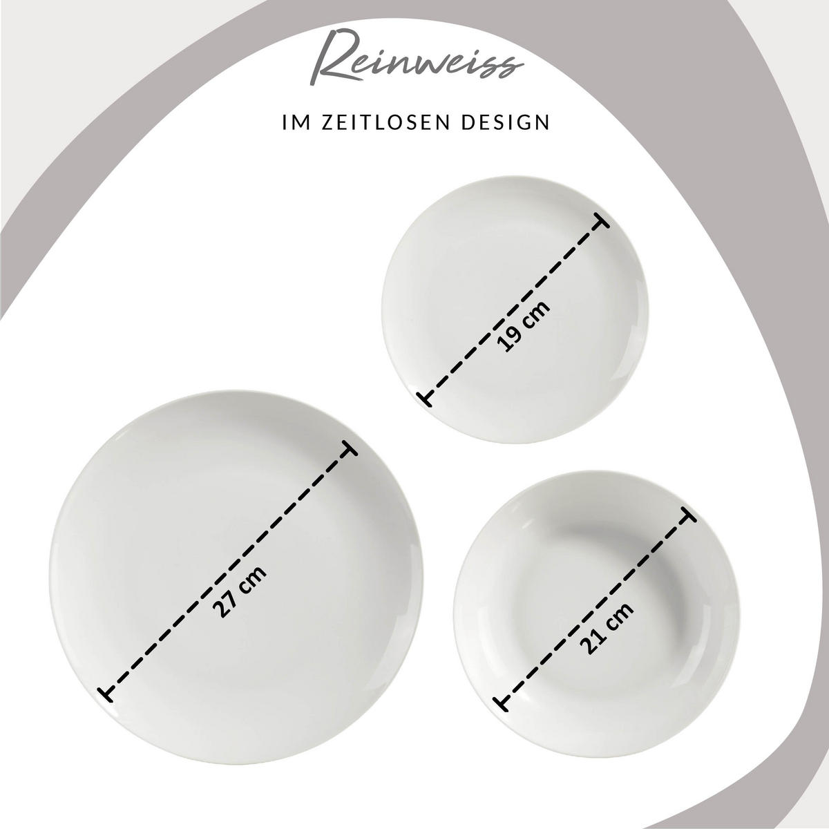 KOMBISERVICE NEW PORT - 36 teilig aus Porzellan - Weiß, Keramik (35/34/46.5cm) - Sänger