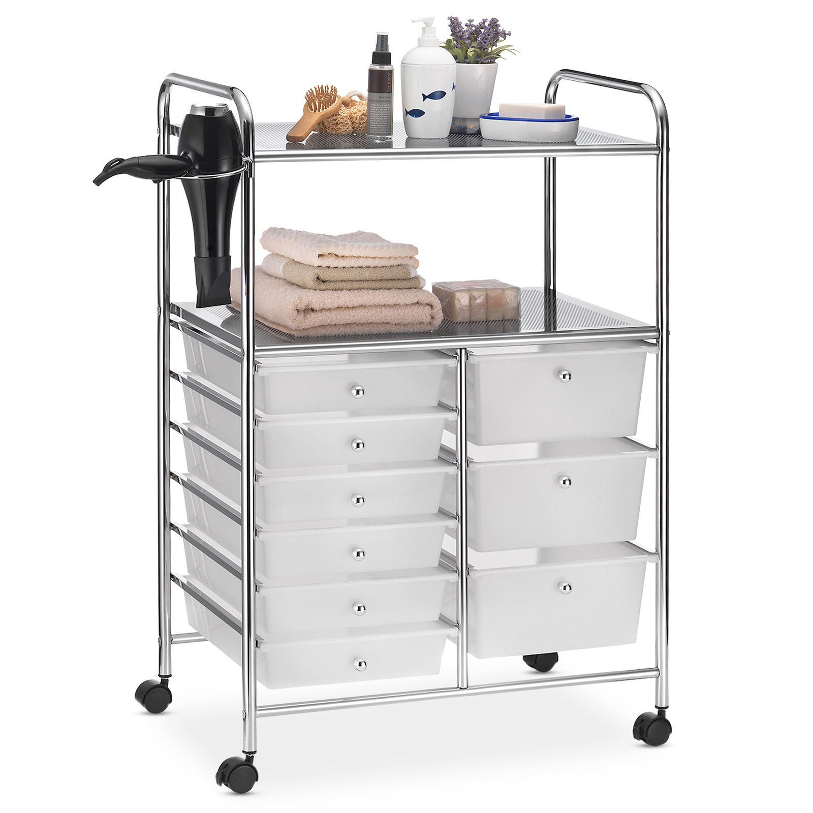 BADROLLWAGEN MARITA - Weiß, Kunststoff/Metall (63/97/39cm) - IDIMEX