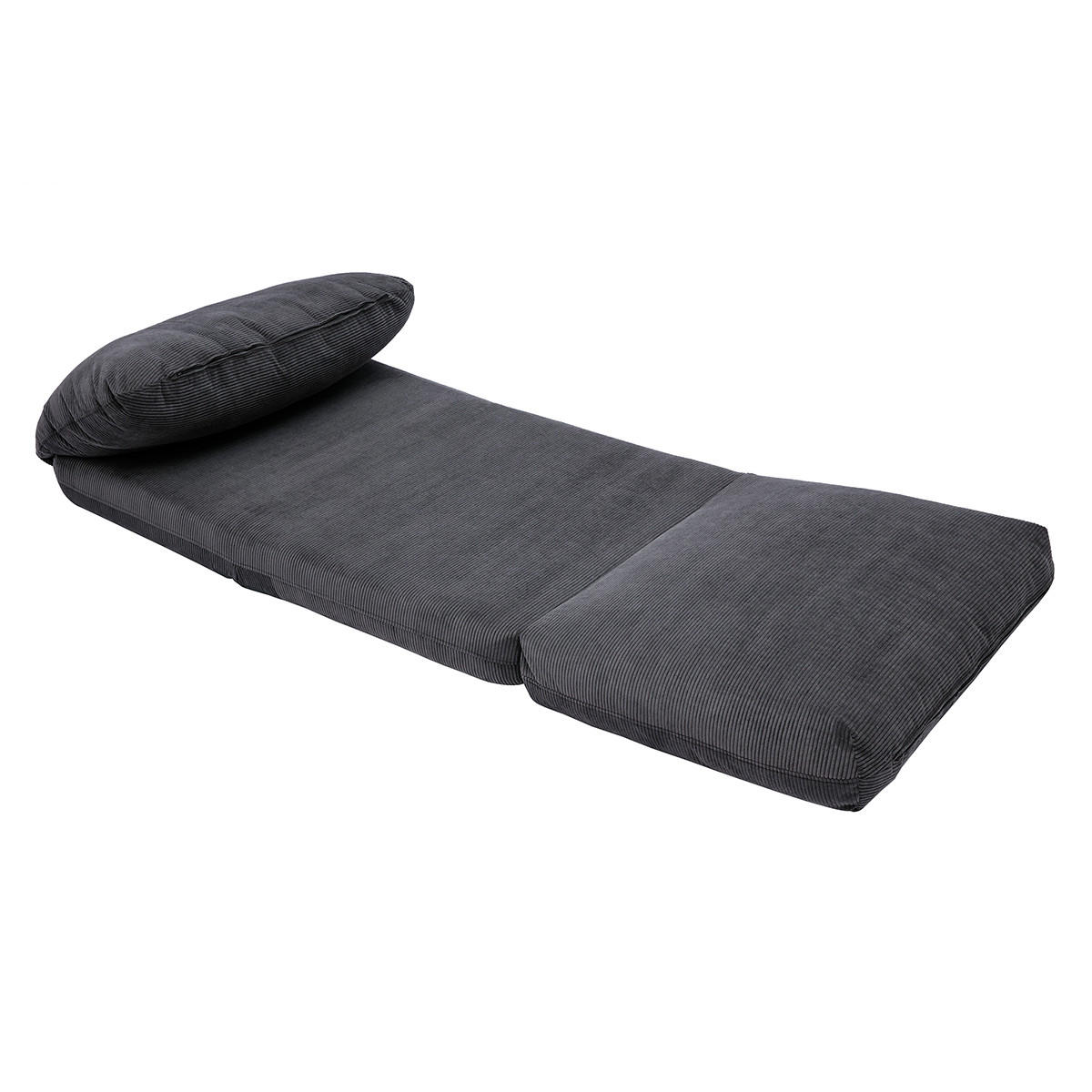 SCHLAFSESSEL 1-Sitzer Cord Dunkelgrau SPENCER - Anthrazit, Textil (81/62/82cm) - Miliboo