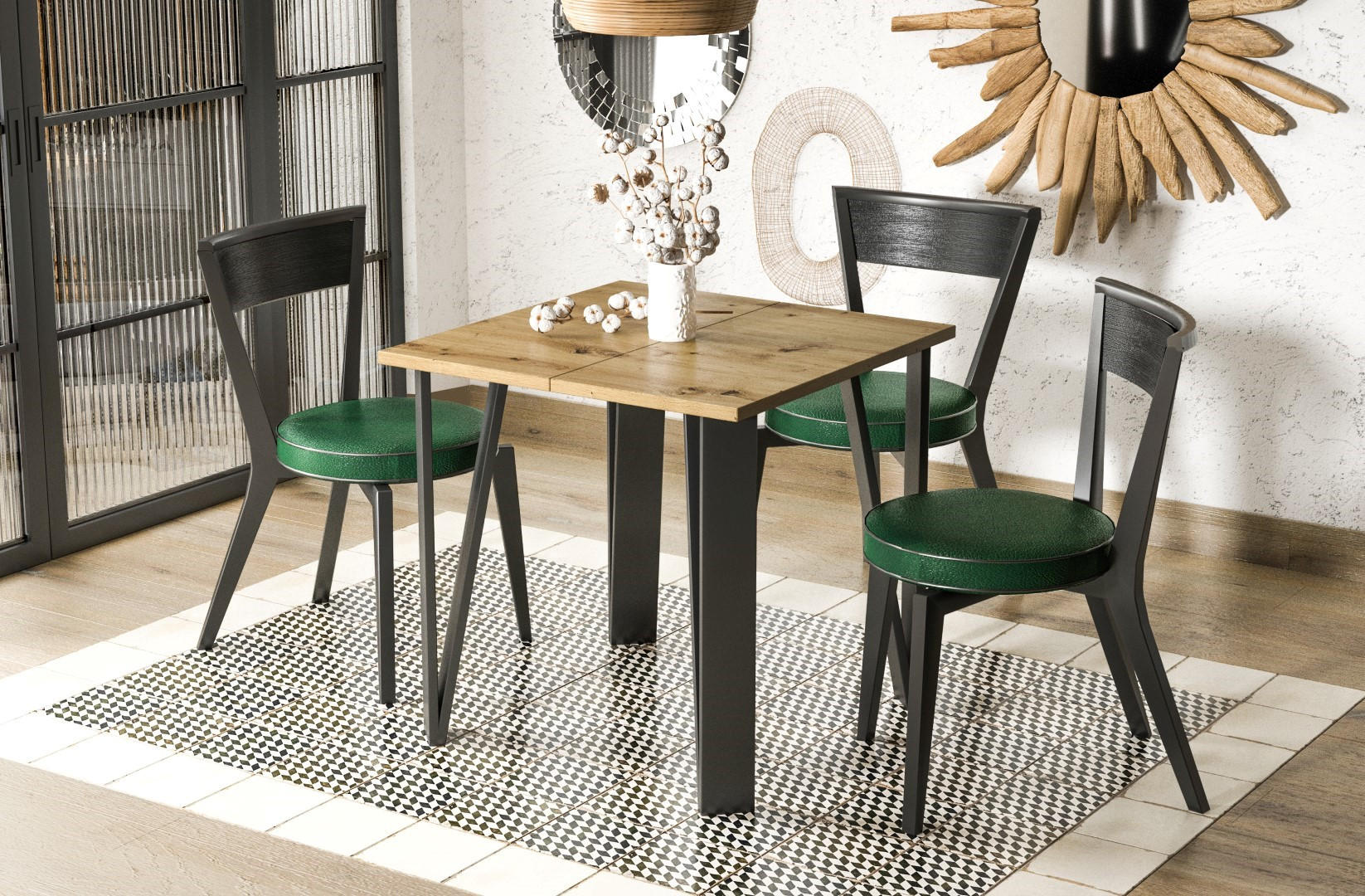 ESSTISCH Adeo ausziehbar bis 170 cm - Eiche Artisan, Holzwerkstoff (80/80/76cm) - Endo-Moebel