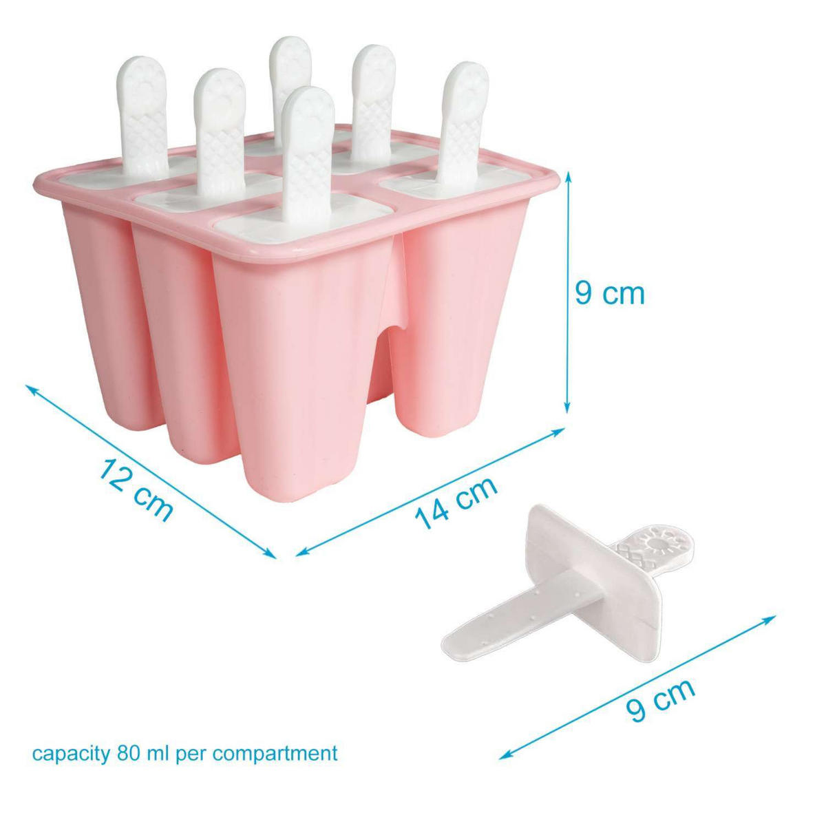 EISCREME FORM - Pink, Kunststoff (12/9/14cm) - Intirilife