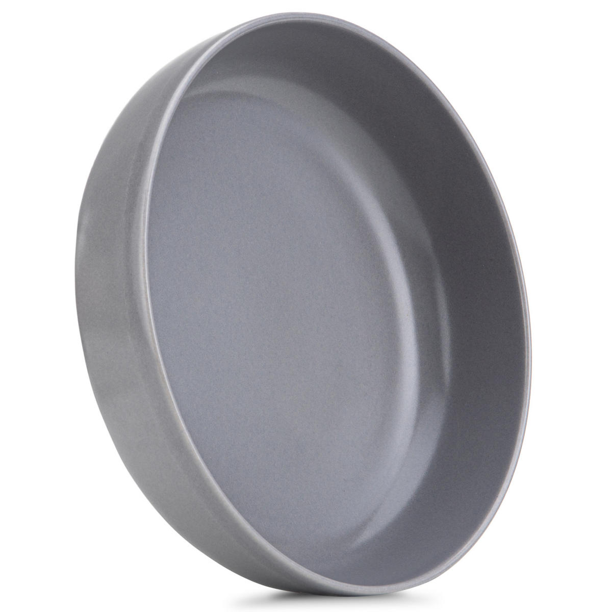 TELLER-SET VICTO 6-tlg Suppenteller, matt grau - Grau, Keramik (18cm) - KONSIMO®