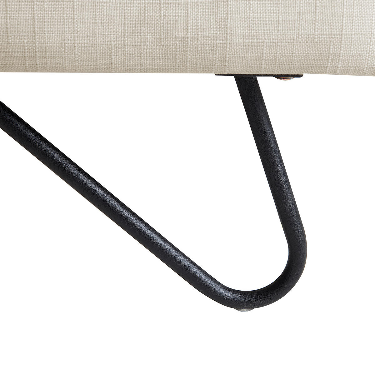 POLSTERBETT 160/200 cm Helles Beige Lannion - Beige, Textil (160/200cm) - Beliani
