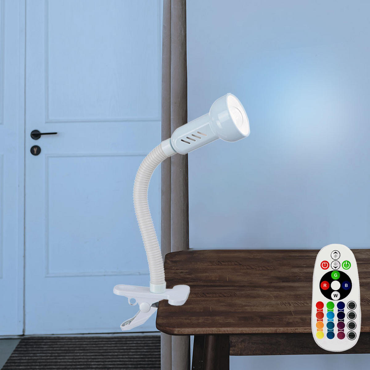 LED KLEMMLEUCHTE Metall Weiß - Weiß, Metall (46/6/48cm) - Globo Lighting