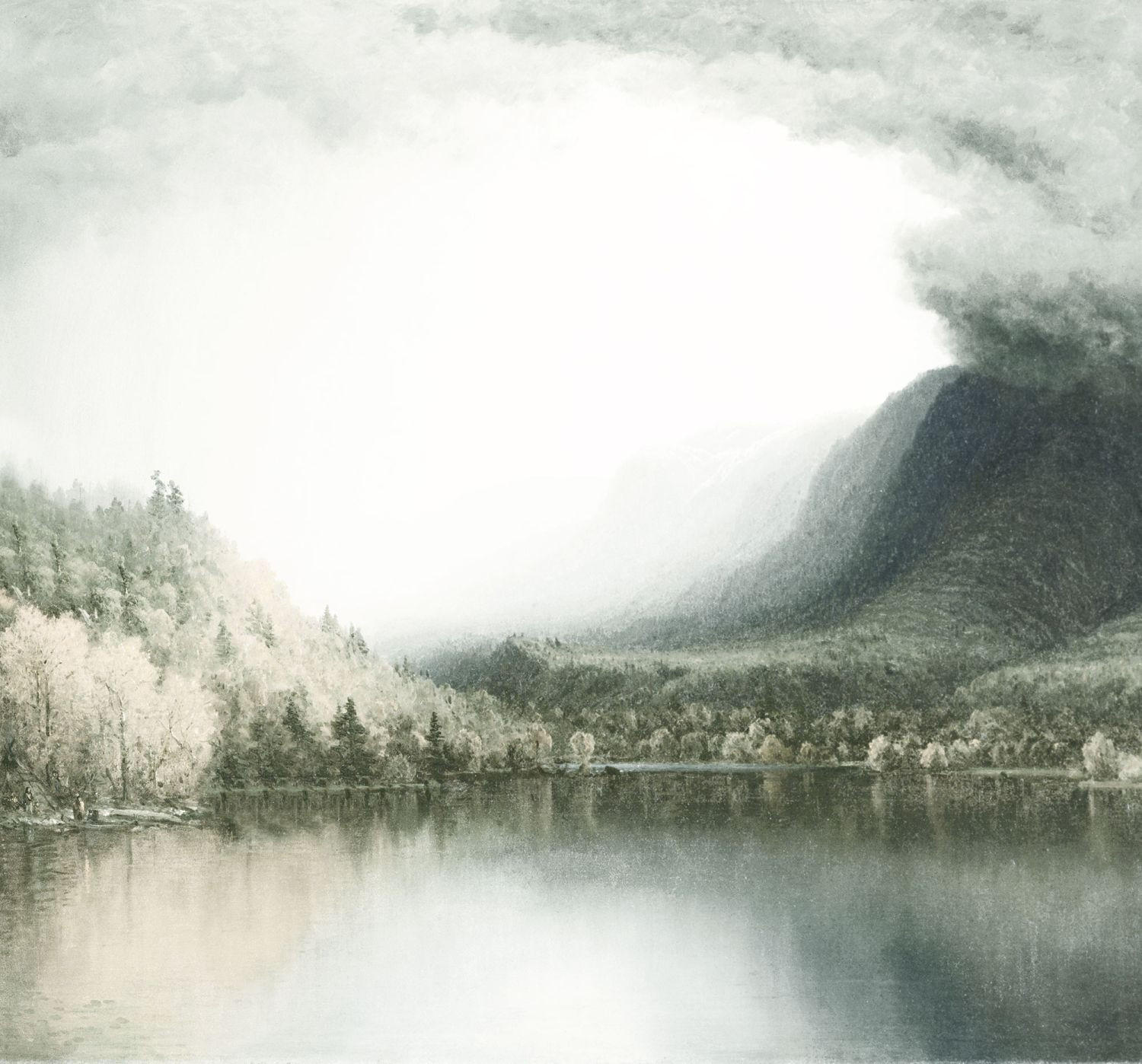 FOTOTAPETE Seeblick 300 x 280 cm - Grün, Papier (300/280cm) - Sanders & Sanders
