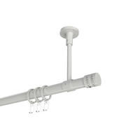 GARDINENSTANGEN-SET Sonette Estana 200 cm, 1-läufig, 20 mm Ø Weiß - Weiß, Metall (200cm) - INTERDECO