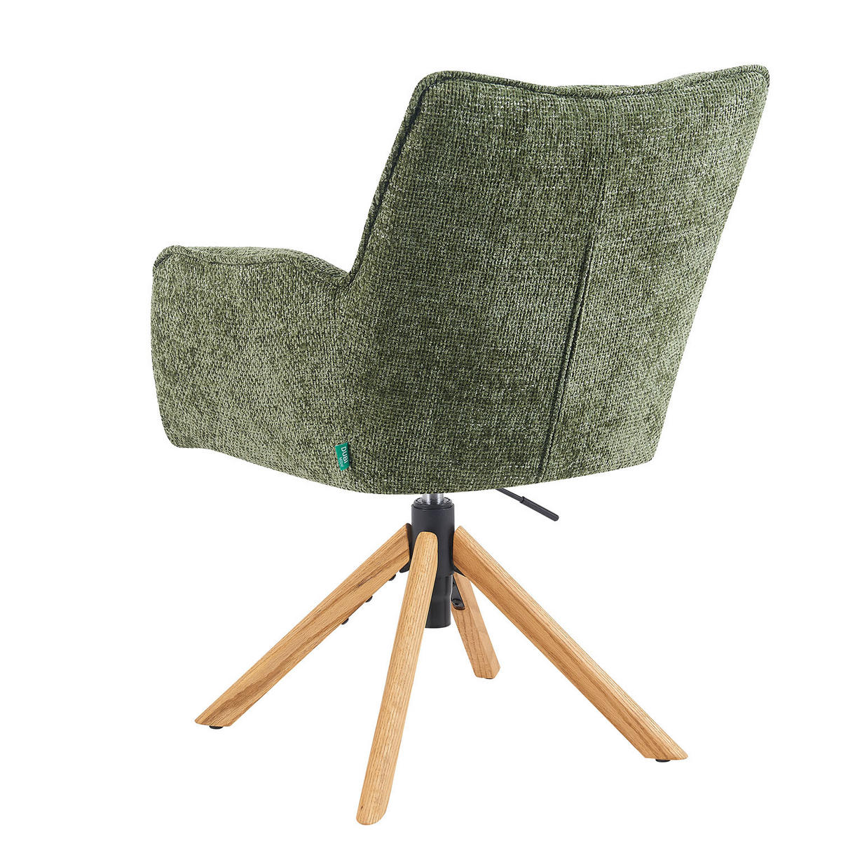 BÜROSTUHL Mika-Keno - Honigeiche/Grün, Eichenholz/Holz (59/85/66cm) - DUBI Möbel