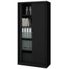 AKTENSCHRANK abschließbar KETI mit Rolladentüren 185x90x45cm Schwarz - Schwarz, Metall (90/185/45cm) - DELUKE