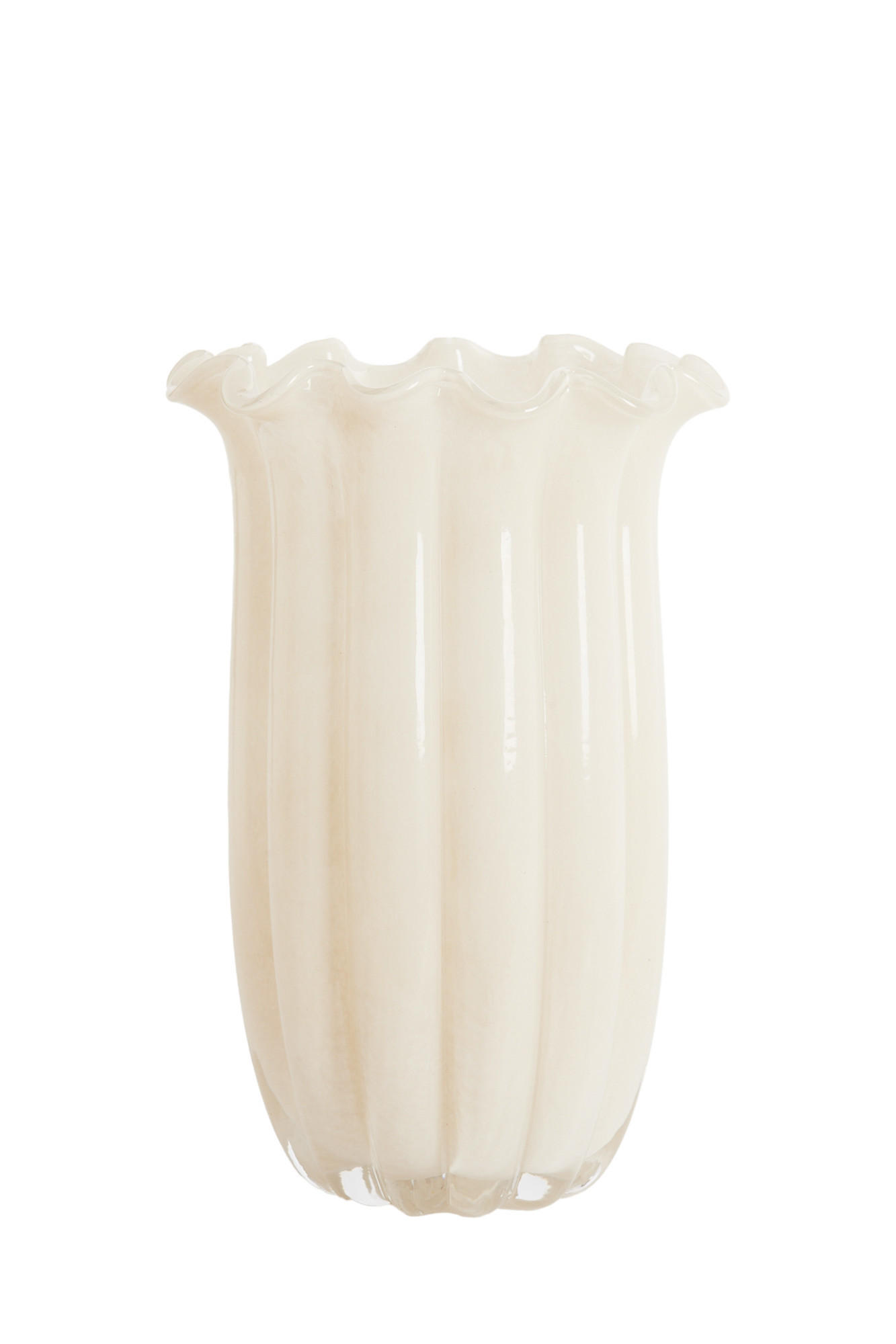 VASE Sedona Weiß Ø23,5/38 cm - Weiß, Glas (23.5/38cm) - Light & Living