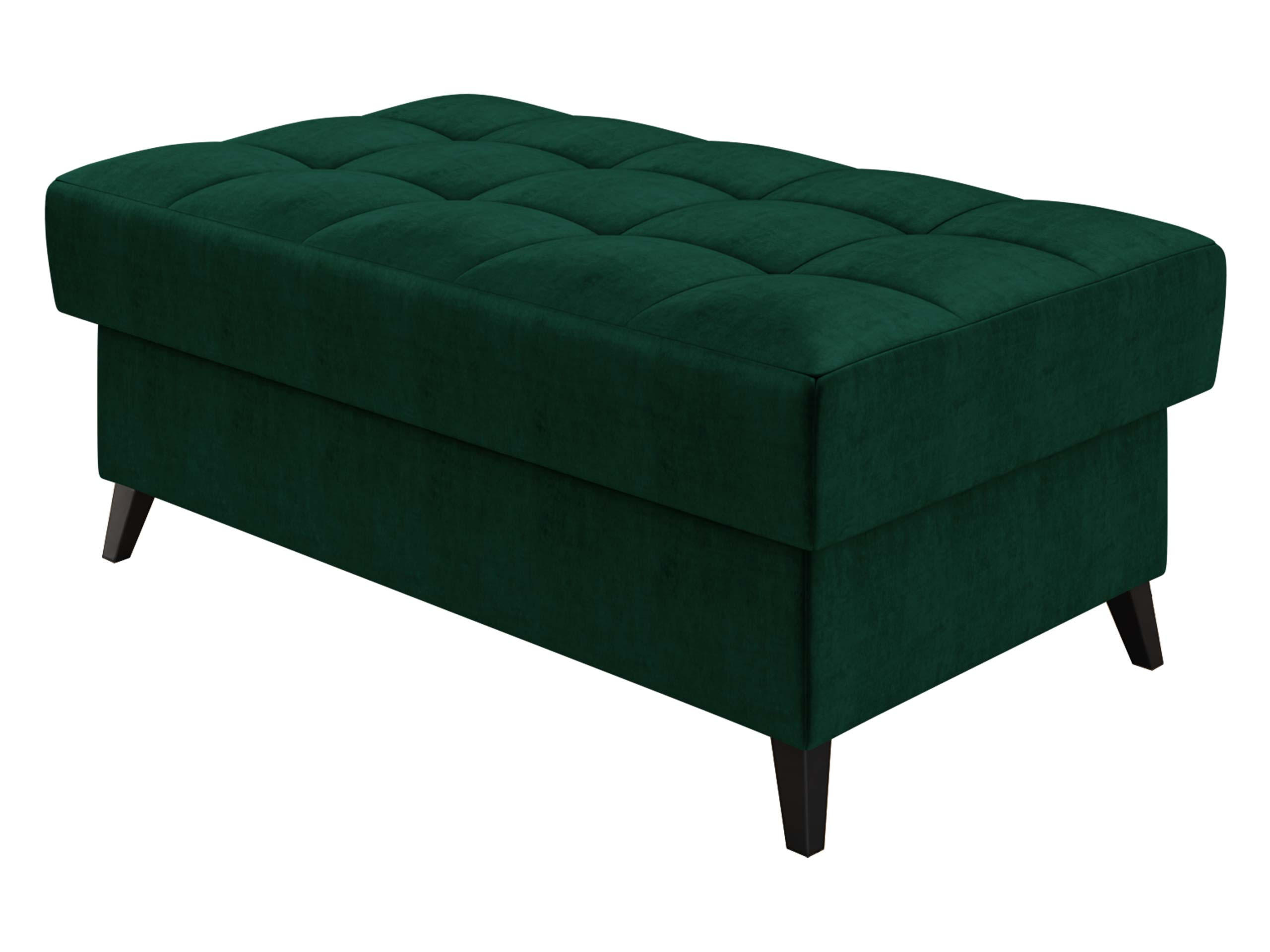 POLSTERHOCKER Nord - Smaragdgrün/Schwarz, Holz/Textil (106/44/67cm) - MIRJAN24