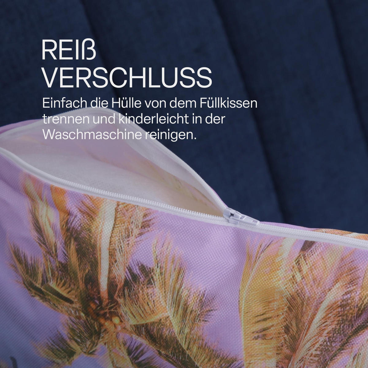 OUTDOORKISSEN 45x45 cm wasserabweisend "Hot Summer" 6er-Pack - Lila, Kunststoff (45/45cm)