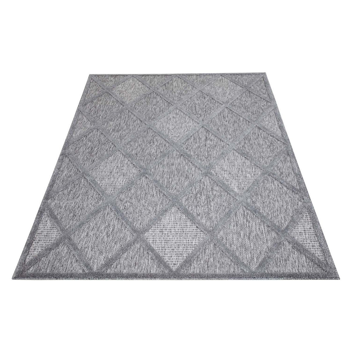 OUTDOOR-TEPPICH Santorini 457 Anthrazit 60x110 cm - Anthrazit, Textil (60/110cm) - carpet city