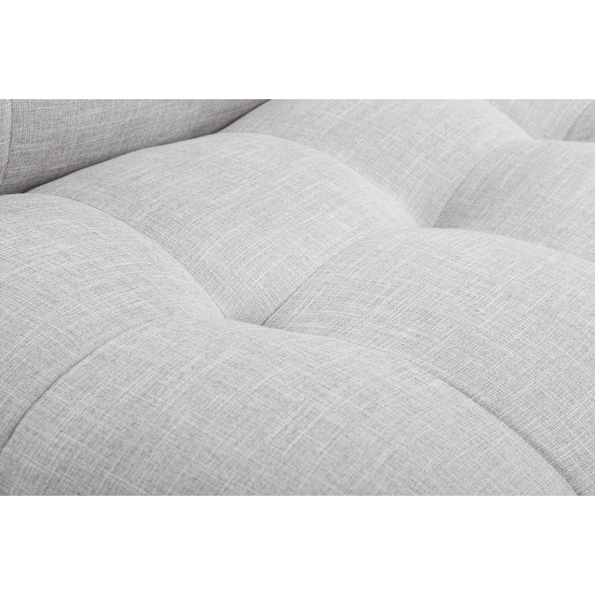 SCHLAFSOFA skandinavisch Hellgrau Eiche YUMI - Grau, Textil (102/89/189cm) - Miliboo