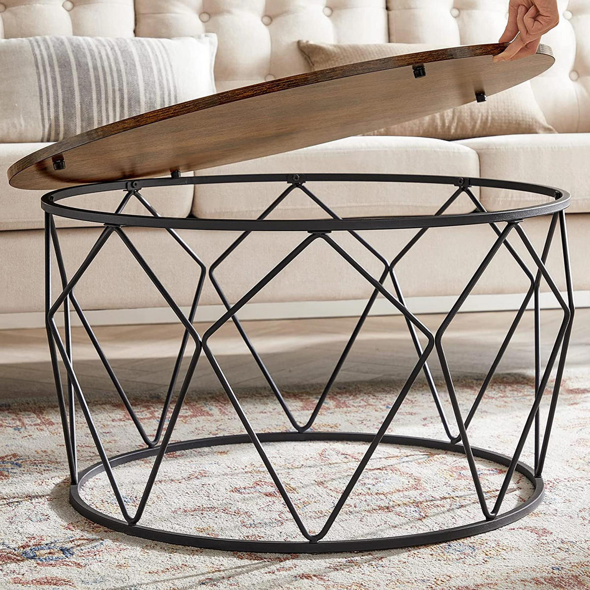 COUCHTISCH BEISTELLTISCH - Braun, Holzwerkstoff (80/80/45cm) - Hansiro