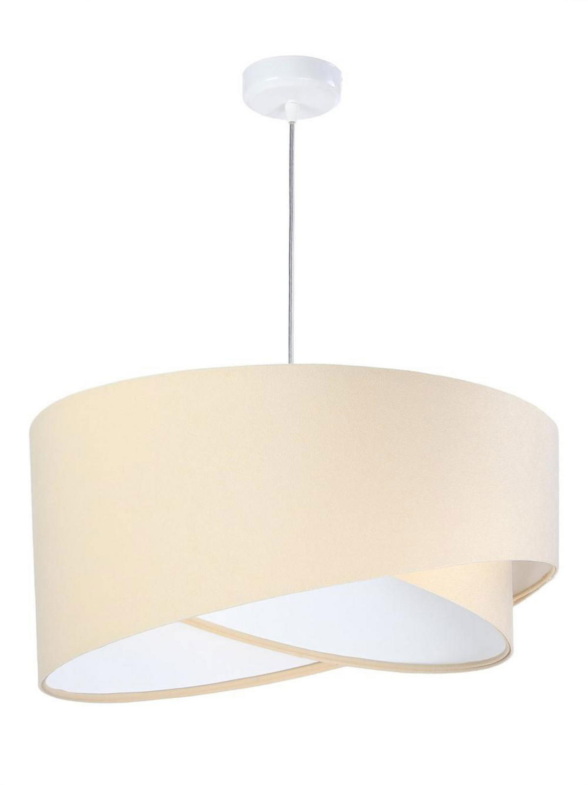 HÄNGELEUCHTE Weiß 50/23 cm - Beige/Weiß, Kunststoff (50/1.3/23cm) - ONZENO