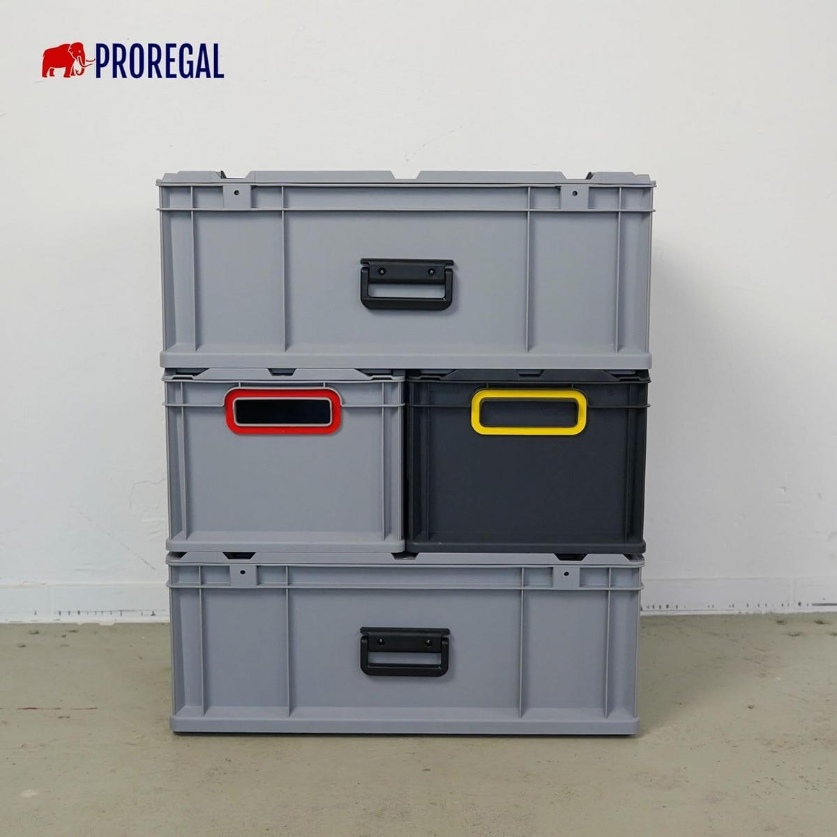 EUROBOX 3x NextGen Seat Blau, HxBxT 26,5x40x60cm, 44 Liter, Griffe geschlossen, Schwarz - Schwarz, Kunststoff (40/26.5/60cm) - PROREGAL
