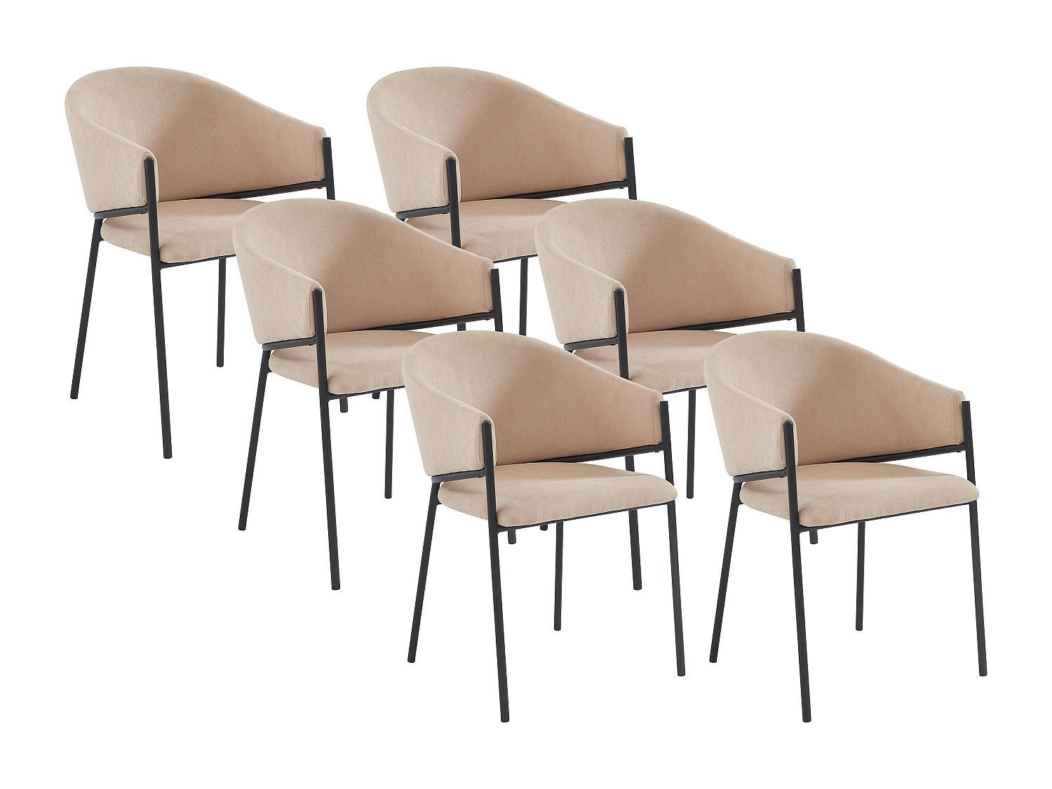 Vente-Unique Stuhl Beige 53x80x61 cm