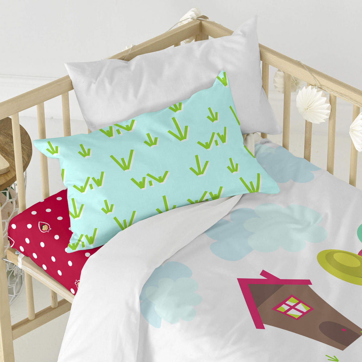 BETTBEZUG 2er-Set teiliges grandma 100x135 cm (kinderbett) mehrfarbig - Multicolor, Textil (100/135cm) - Happy Friday