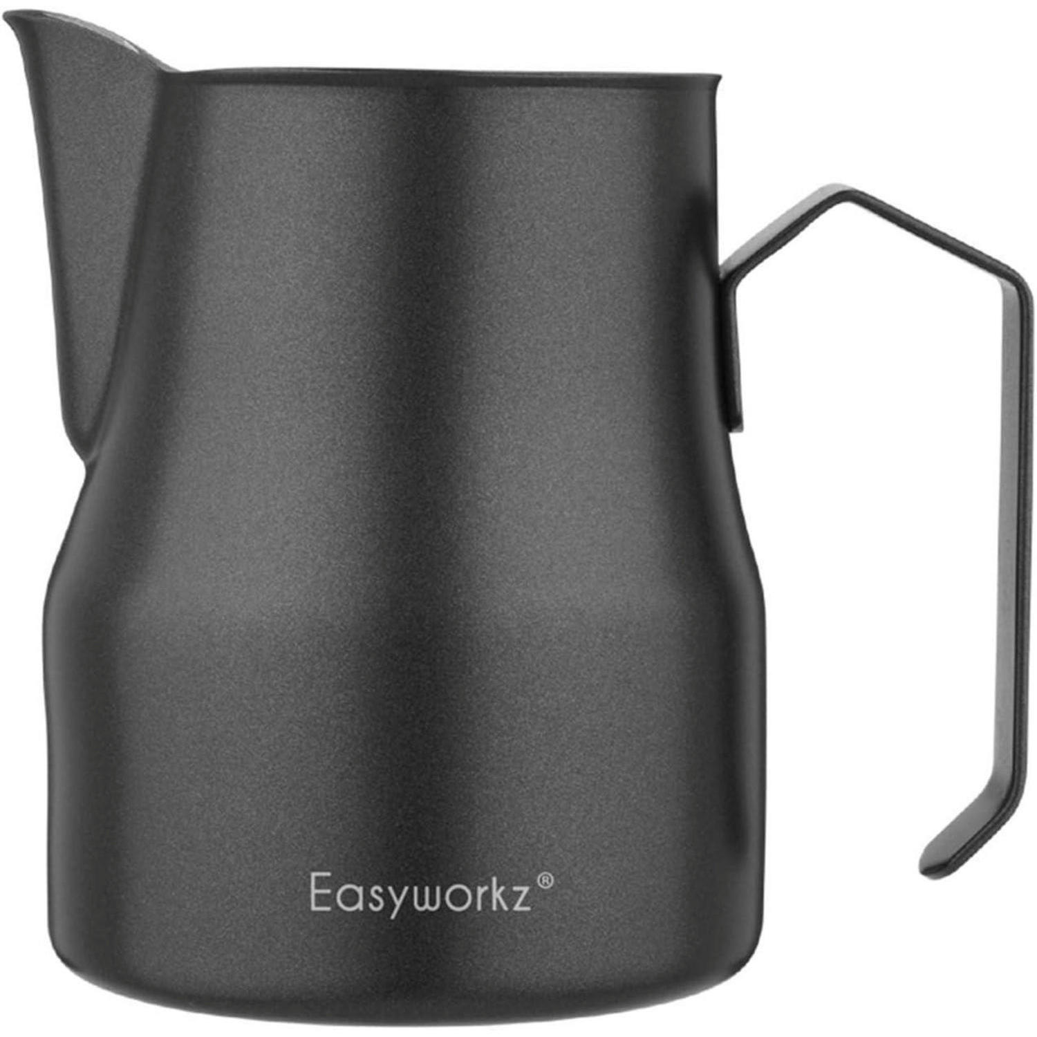 MILCHAUFSCHÄUMKRUG Edelstahl 450 ml Schwarz - Anthrazit, Metall (8.6/8.6cm)