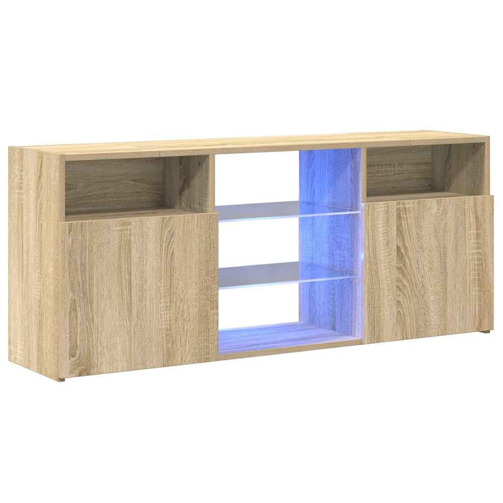 vidaXL Lowboard Sonoma Eiche 120x50x30 cm