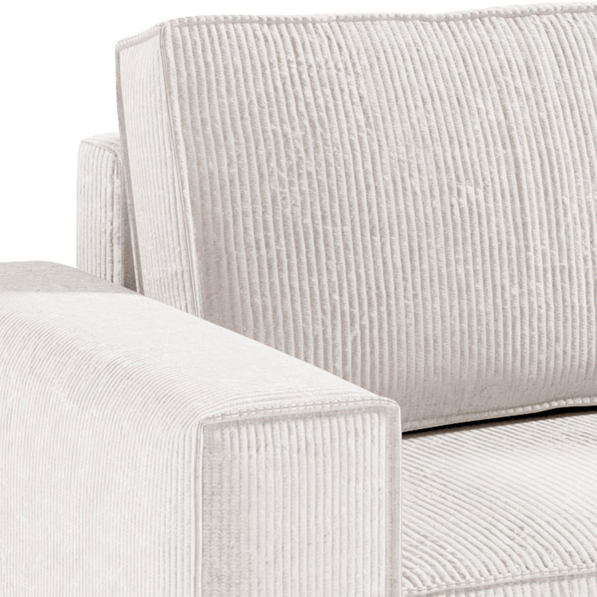 ECKSOFA Isaac 4 Sitzplätze Weiß - Weiß, Holzwerkstoff (294/185cm) - Petits-meubles