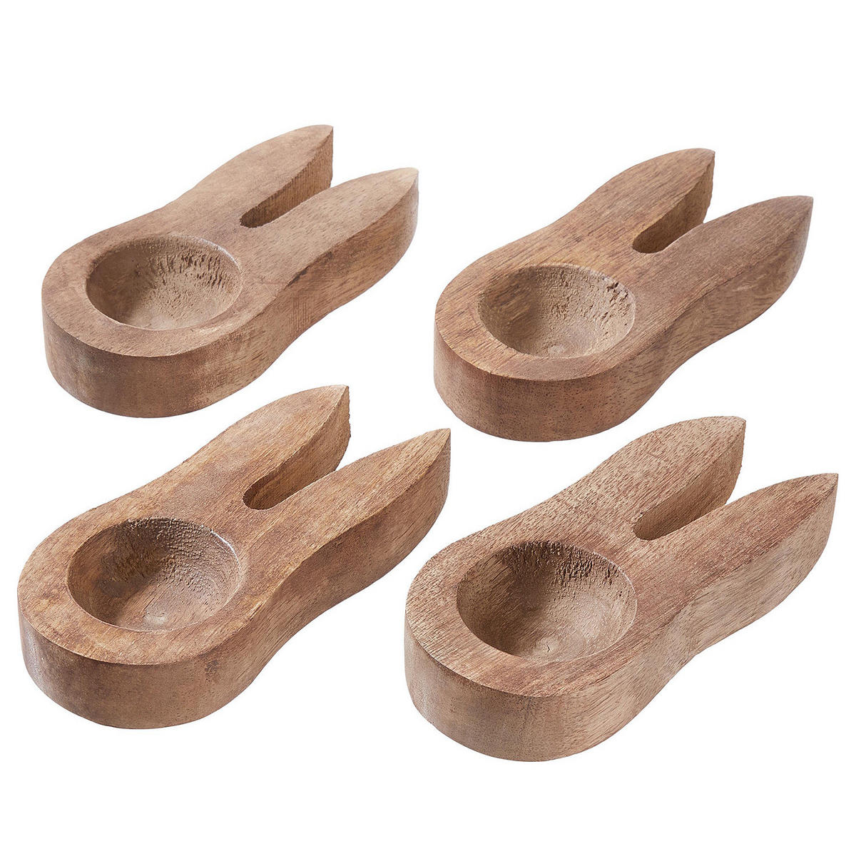 EIERBECHER (4er Set) Mango Days - Braun, Holz (6/2/12cm) - Butlers