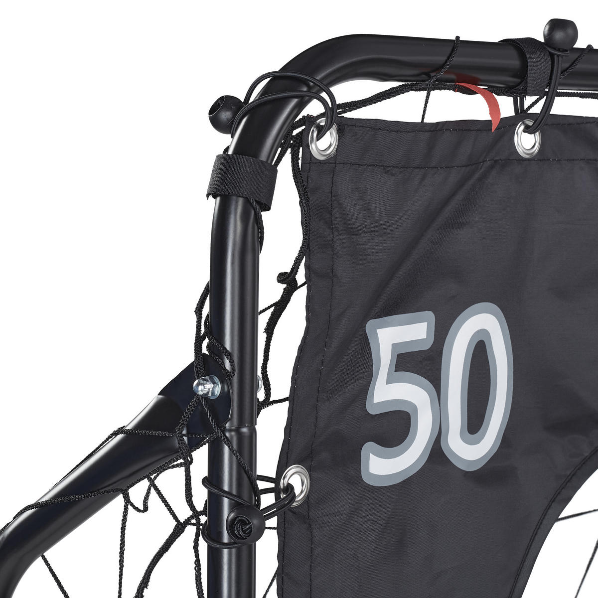 FUßBALLTOR - Schwarz, Textil/Metall (217/75cm) - Relaxdays