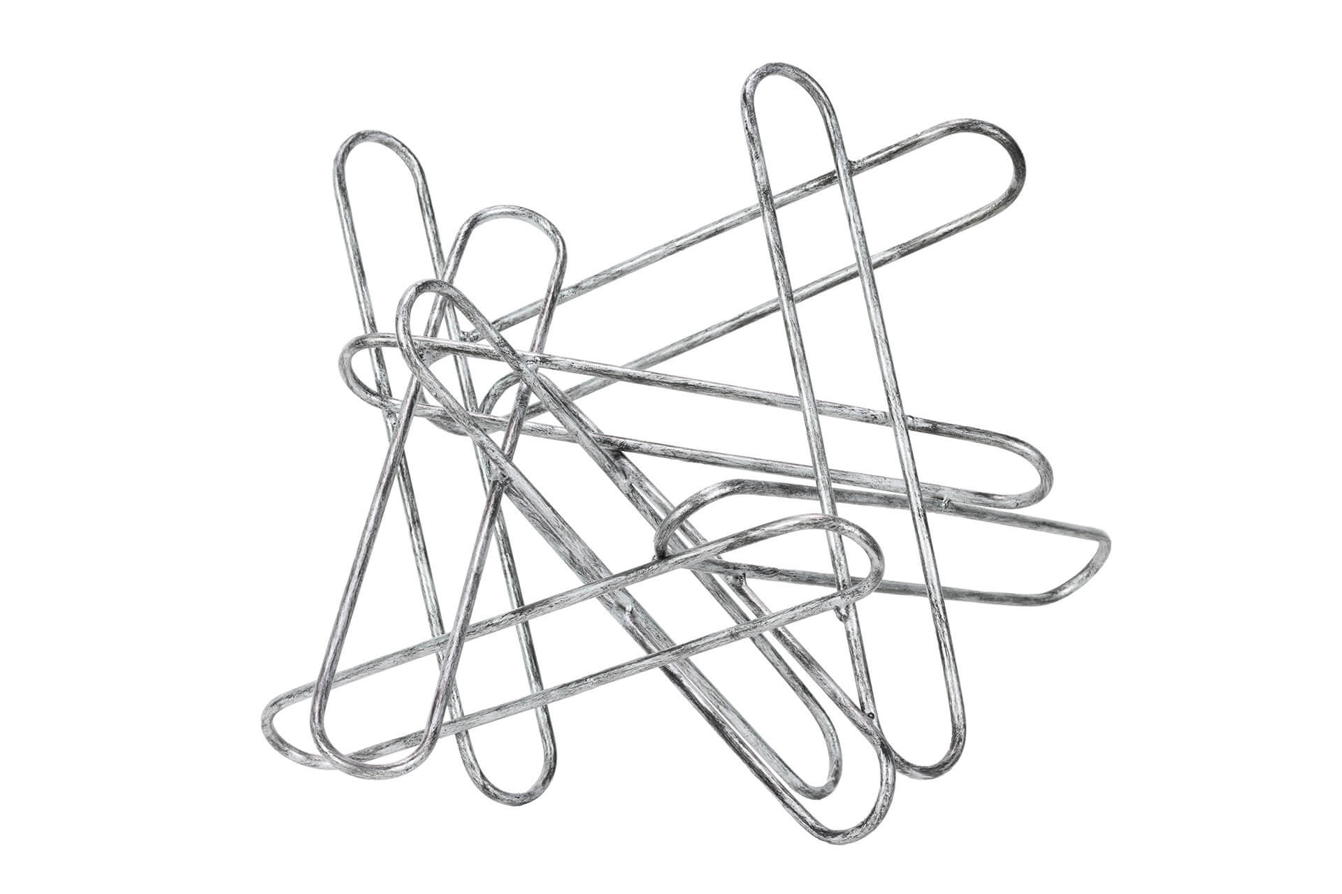 METALLSKULPTUR Silber 45/40 cm - Silberfarben, Metall (3.51/40/25cm) - KUNSTLOFT