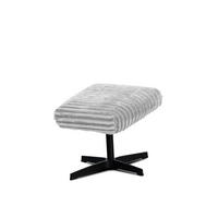HOCKER MONACO Cordstoff hellgrau - Hellgrau/Schwarz, Holz/Textil (50/41/37cm) - Courtois Laville