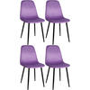 ESSZIMMERSTÜHLE 4er-Set MOVI Lila Samt Metall 88x44x51 cm - Lila, Metall (44/88/51cm) - DELUKE