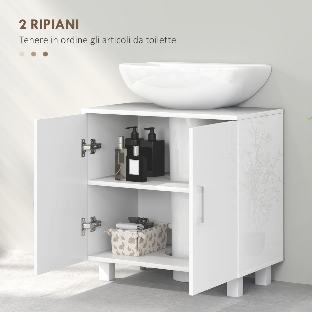 HÄNGESCHRANK Weiß 1 Stück - Weiß, Kunststoff (60/60/35cm) - GiPP