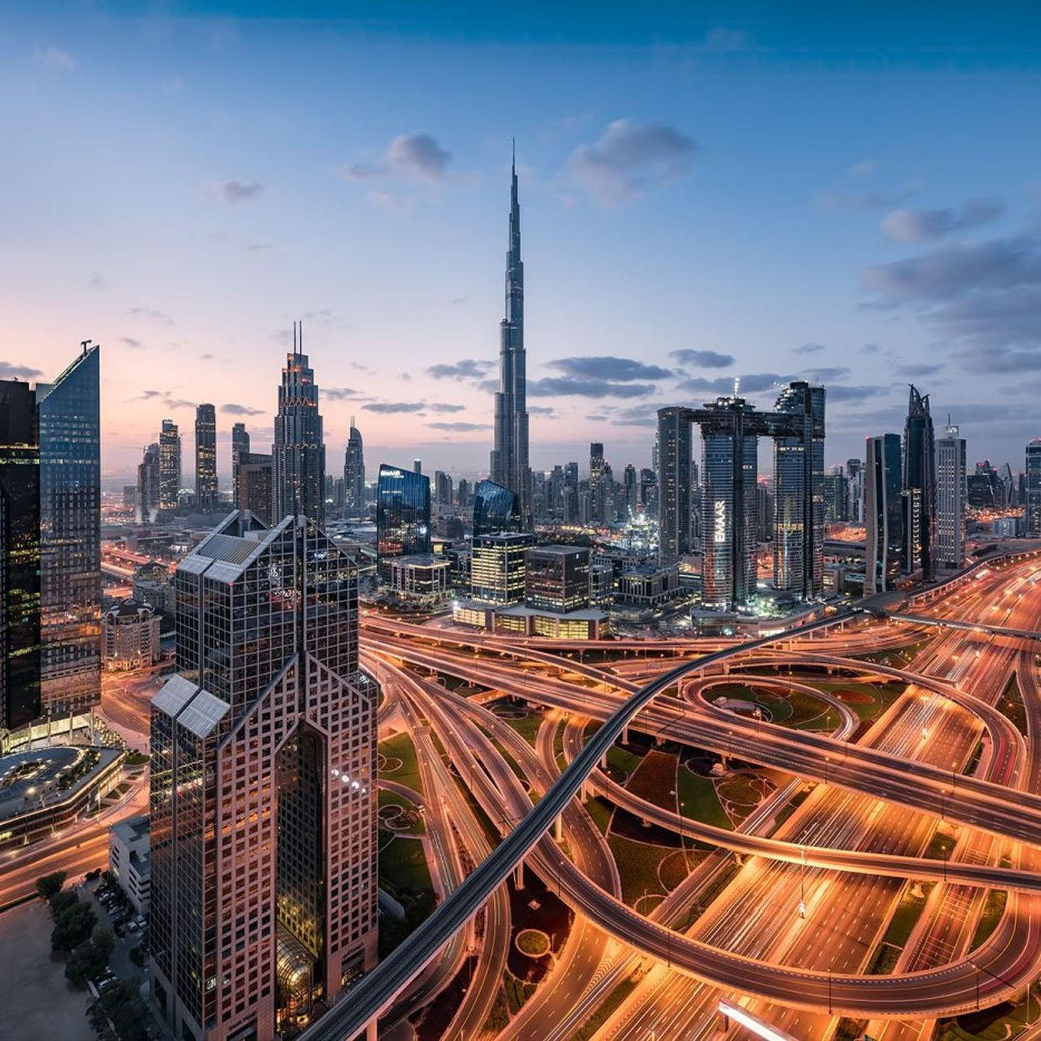 FOTOTAPETE Dubai 450 x 280 cm - Blau, Papier (450/280cm) - Sanders & Sanders