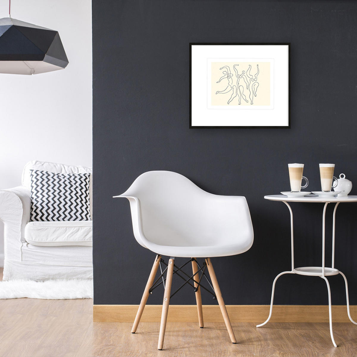 BILD gerahmt 63x53 cm Pablo Picasso „Drei Tänzer“ - Weiß, Holz (63/53cm) - artissimo