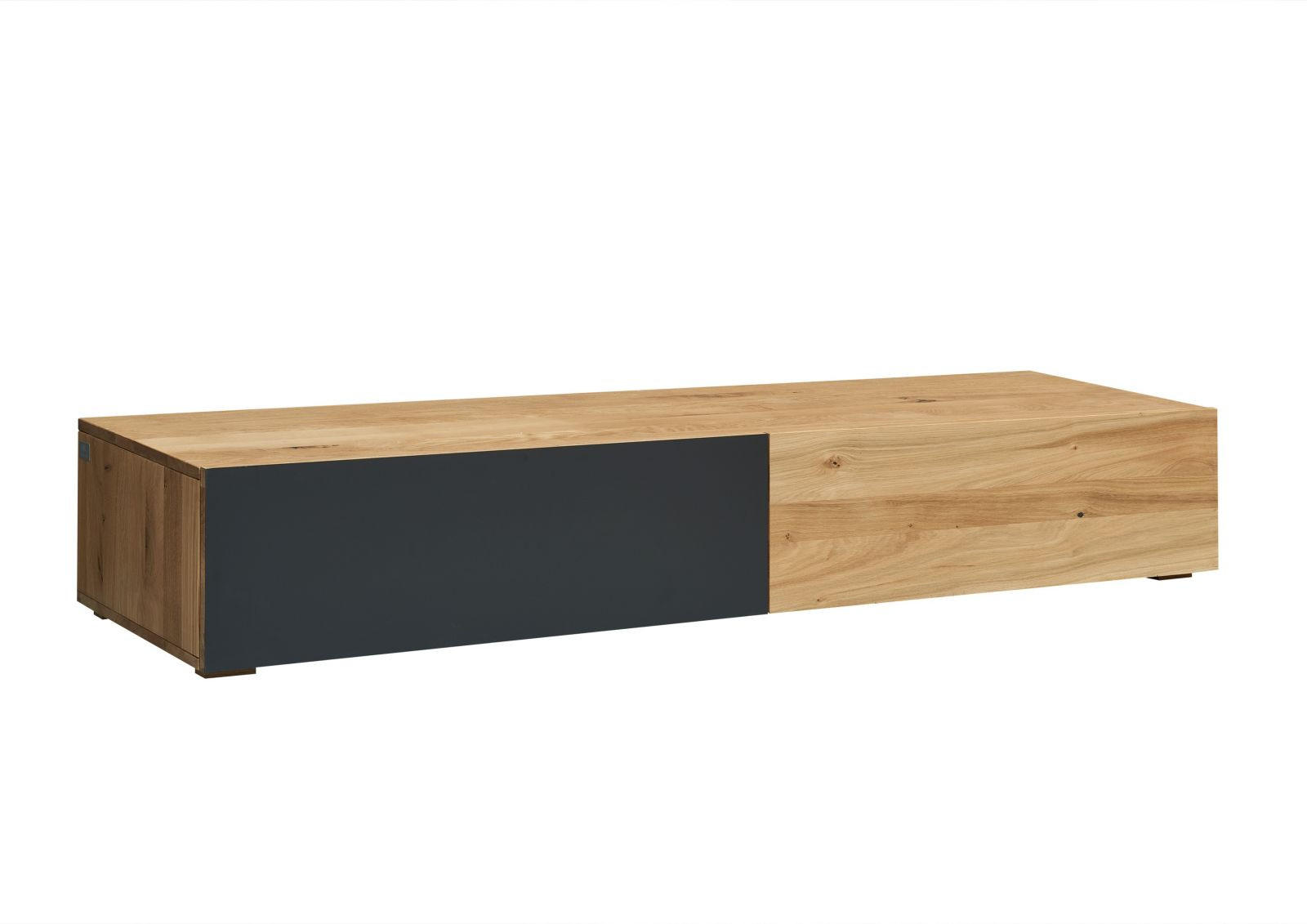 TV-BOARD Wild-/Zerreiche 195x52x32 natur geölt FRANKFURT #107 - Naturfarben, Holz (195/32/52cm) - Massivmoebel24