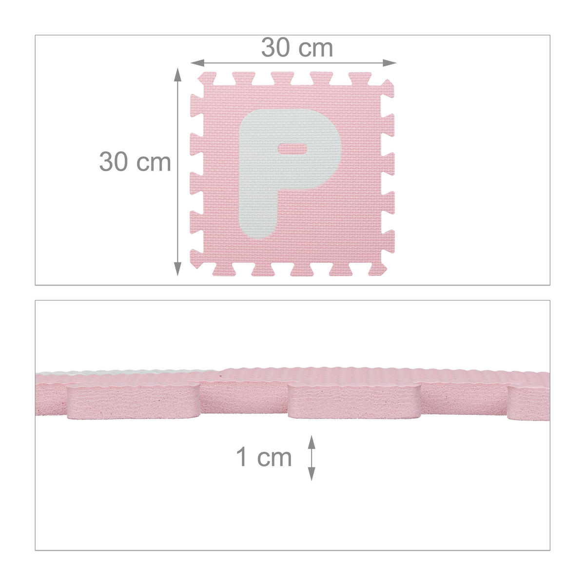36TLG.PUZZLEMATTE - Multicolor, Textil (30/30cm) - Relaxdays
