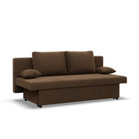 SOFA 3-SITZER MIT SCHLAFFUNKTION NOLA Braun - Braun, Textil (86/85/191cm) - Mebligo