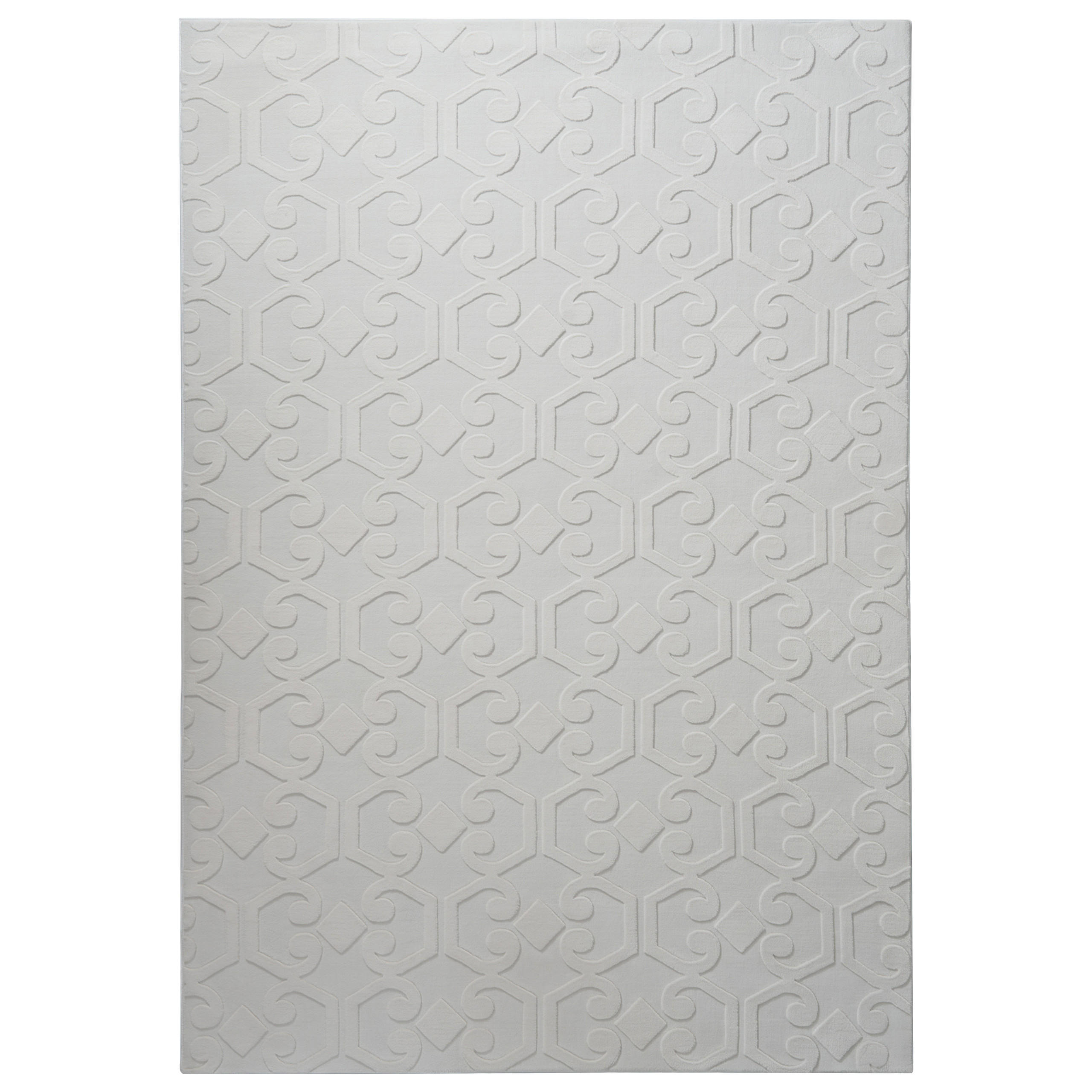 TEPPICH Hellgrau 160/230 cm Gannett - Hellgrau/Grau, Textil (160/230cm) - Beliani
